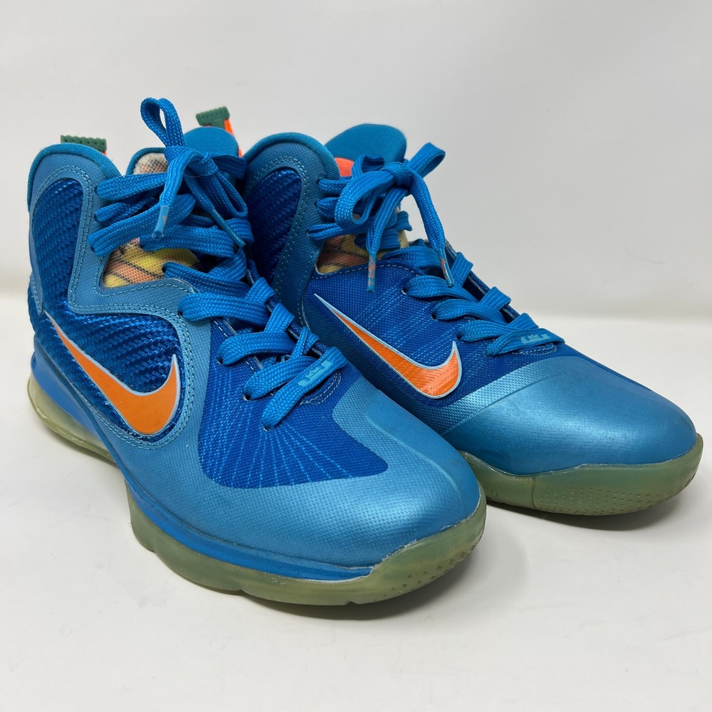 Nike LeBron 9 China Year of the Dragon 2011 Blue Orange 469764-800 Men's Size 8